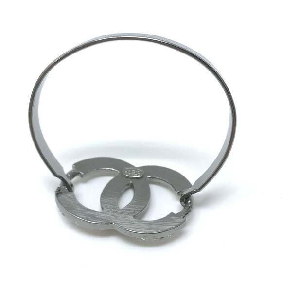 CHANEL Authentic Logo Charm Bracelet